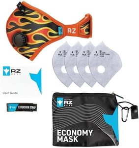 RZ Mask M2N Nylon Economy Pack Reusable Dust Mask for Woodworking, Home Improvement, and ATV - XL - Flame Out