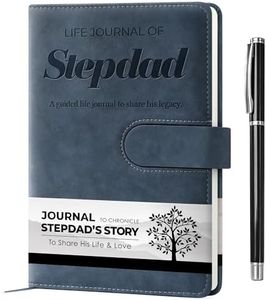 YDCUV Stepdad I Want to Know Your Life Story Leather Journal (Hardcover) - Birthday Gifts for Stepdad - Guided Journal to Share His Life Story - Ideal Gifts for Fathers Day from Daughter Son