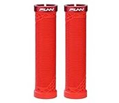 Funn Hilt Mountain Bike Handlebar Grips with Single Lock On Clamp, Lightweight and Ergonomic Bicycle Handlebar Grips with 22 mm Inner Diameter, Unique Patterned Bicycle Grips for MTB/BMX (Red)