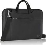 Ferkurn Laptop Bag Case for Women Men, Laptop Sleeve Computer Bag Briefcase with Shoulder Compatible with Macbook Pro/Air, HP Chromebook, Dell XPS, ASUS, Acer, Samsung, Black, 15 15.6 16 Inch