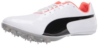 PUMA Men's EVOSPEED SPRINT 10 Sneaker, Puma White-puma Black-lava Blast, 10.5