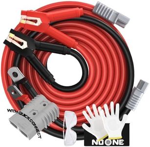 NOONE 0 Gauge 30 FT Heavy Duty Jumper Cables - 1000Amp Quick Connect Automotive Booster Jumper Cables for Car, SUV and Trucks Battery - Jumper Cables Kit with Gloves, Goggles in Carry Bag