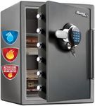 MASTER LOCK Certified Fireproof and Waterproof Safe, 56 L, 605 x 472 x 690 mm, Digital Combination with backup Key and Backlit Keypad, for home and professionals