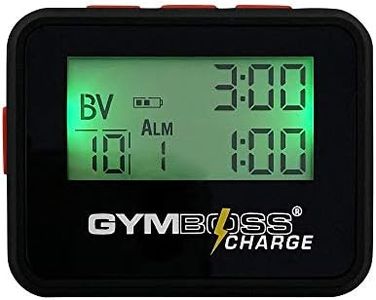 Gymboss Charge Interval Timer and Stopwatch (Black/Red)