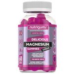 Magnesium Citrate 1250mg & Vitamin C Gummy | Mixed Berry Flavour | 60 Vegan Gummies | Provides 150mg of Elemental Magnesium & 80mg Vitamin C | High Strength | Energy & Bone Support by NUTRIGUMS®