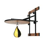 Houseables Boxing Speed Bag Platform Kit, Speed Bag Mount with Speed Punching Bag, Adjustable Height Wood Platform, Black Speedbag Ball, Swivel Speed Bags for Boxing Training, Speed Bag Wall Mount Set