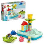 LEGO DUPLO Town Water Park 10989 Educational Building Bath Toy Set for Toddlers Ages 2+, Features a Floating Turtle Ring and Water Bucket to Encourage Imaginative Play in The Bath