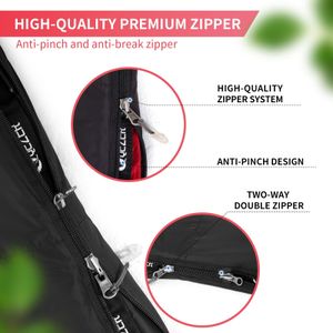 QEZER Down Sleeping Bag, Black, 1200g – Lightweight Outdoor Gear