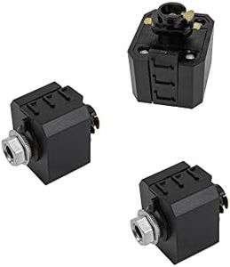 KAYYELAMP Set of Three H-Type Single Circuit 3-Wire Track Adapter Light Fittings Track Accessories Standing Finish for Stage Lighting DIY Halo System Compatible Parts Black Tracking Connectors