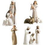 Nativity set Born Scene Willow-Tree figure 10-piece, figures nativity scene resin, Birth Belen Christmas,Christmas nativity scene with figures,Christmas nativity figures, Holy Family family decoration