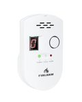 Firlarm Natural Gas Detector, Plug-in Gas Leak Detector for Home, Propane Leak Alarm with LED Digital Display