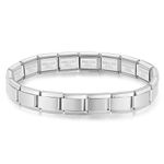 Eligo Jewellery Quiges - 9mm Italian Style Charm Link Module Bracelet Stainless Steel Matte for Italian Style Charm Links