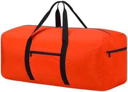 iFARADAY Foldable Duffle Bag for Travel - 75L Large Spare Travel Duffel Bag Lightweight with Trolley Sleeve - Orange