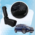 Pabla Enterprises Car Center Seat & Premium Armrest with 2 Bottle/Glass and Mobile Holder (NEXA XL6, Black)