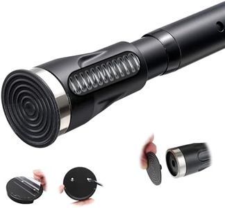 Tension Curtain Rod, 42 to 115 inch Adjustable Heavy Duty black shower curtain rod for bathroom Closet Windows