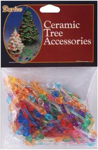 Albero di Natale in ceramica lampadina. 25" 250/Pkg-Mini fiamma-Multi