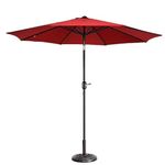 BEYOND SKY Metal Centre Pole Outdoor With Stand Patio Umbrella Garden Beach Cafe Restaurant Centre Pole For Balcony (9 ft Diameter,15kgs- Maroon)