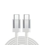 65W Nothing Original Type C Fast Data Cable Charging Compatible With Phone 2a/2/Cmf 1 Support Rapidly Charging Power delivery Transfer Cabal for Other USB-C Devices,Earbuds,,Smartphone,Laptop, White