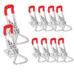 EVADOW 10 Pack Heavy Duty Adjustable Toggle Clamp, 360lbs Holding Capacity 4001 Style Quick Release Toggle Pull Latch Hasp Clamp for Door, Box Case Trunk, Smoker Lid