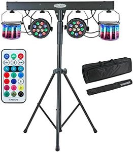 Novelty Lights DJ Gigbar RGB LED Portable Booth Stage Lighting Sound Activated DMX Party Wedding Light Set