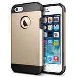 Spigen Tough Armor iPhone 5S / 5 Case with Extreme Heavy Duty Protection and Air Cushion Technology for Apple iPhone 5S / iPhone 5 - Champagne Gold