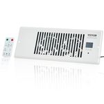 VEVOR Register Booster Fan, Quiet Vent Booster Fan Fits 4” x 12” Register Holes, with Remote Control and Thermostat Control, Adjustable Speed for Heating Cooling Smart Vent, White