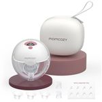 Momcozy M5 Smart App Control Hands Free Breast Pump, Double Wearable Breast Pump of Baby Mouth Double-Sealed Flange with 3 Modes & 9 Levels, Electric Pump Portable - 24mm, 1 Pack, Cozy Red