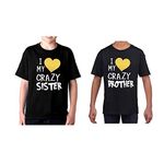 TheYaYaCafe Boys' & Girls' T-Shirt (TS1584_B_B9-12M_G3-6M_Black_9-12 Months, 3-6 Months)