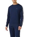 Tommy Hilfiger Men Sweatshirt without Hood, Blue (Navy Blazer), XL