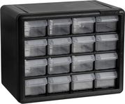 Akro-Mils 10116 16 Drawer Plastic Parts Storage Hardware and Craft Cabinet, 10.5-Inch x 8.5-Inch x 6.5-Inch, Black