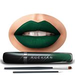 FORBIDDEN FOREST, by Kuckian [Gift Wrap Included] - Dark Green Lipstick - Halloween Matte Green Lipstick - Long Lasting 12-Hour Vegan & Cruelty Free