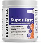 Brain Forza Super Fast Keto Electrolytes for Fasting - Premium Electrolytes, No Sugar or Flavoring w/Potassium, Sodium, Magnesium, Calcium, Iron, Pink Himalayan Salt, (30srv, Unflavored)