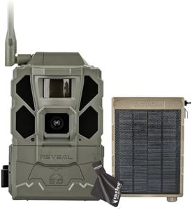 TACTACAM Reveal X Gen 3.0 Cellular Trail Camera - Multi Carrier, HD Photos & Videos, Pre-Installed Antenna, Built-in GPS, Best Battery Life, Low-Glow IR Flash, Fast Trigger Speed + Reveal Solar Panel