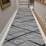 Contemporary Grey Hallway Runner Rug, Very Long Carpets Runner for Entry Kitchen Hall Stairs Corridor, Width 60cm 70cm 80cm Narrow Rugs (Size : 2.3ft×9.8ft/70×300cm)