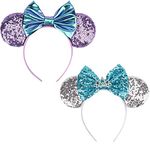 DRESHOW Mouse Ears Bow Headbands Glitter Party Decoration Cosplay Costume for Girls & Women