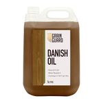 GRAIN GUARD Danish Oil | Enhances Natural Beauty of Wooden Surfaces | Seals & Protects with Satin Finish | Water Repellent | Use On Oak, Pine & More | 5 Litre