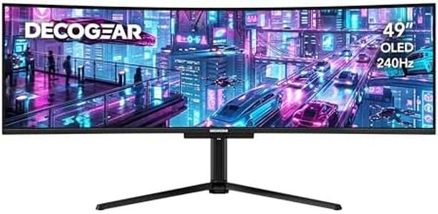 Deco Gear 49" QD-OLED 240Hz Curved Ultrawide Gaming Monitor - 5120×1440 DQHD, 32:9 Dual-QHD Display, 0.03 ms Response, HDR400 True Black, 90W USB-C, KVM, Adaptive Sync, RGB Lighting