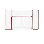 EZGoal Hockey Folding Pro Goal with Backstop and Targets, 2-Inch, Red/White