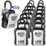 Key lock box with shackle - 12 pack - Grey version