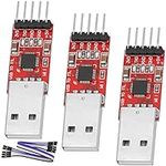 AZDelivery 3 x CP2102 HW-598 USB to TTL 5PIN Serial Converter Adapter Module Downloader 3.3V 5V UART STC with Jumper Wire Cable compatible with Arduino Including E-Book!