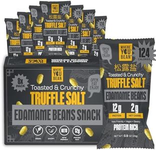 Where You Bean Edamame Beans Snack (Truffle Salt) - Crunchy and Dry Roasted Edamame Beans - High Protein Snacks, Keto and Vegan Healthy Snacks for Adults & Low Carb Asian Snack 0.9 oz (Pack of 8)