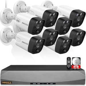 (4K/8.0 Megapixel & 130° Ultra Wide-Angle) 2-Way Audio PoE Outdoor Home Security Camera System Wired Outdoor Video Surveillance IP Cameras System