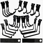 KIITLY | 14 Pack Slatwall Hooks and Hangers - Multi Sizes and Heavy Duty Slat Wall Board Accessories and 2 Adjustable Straps for Garage, Hanging, Display, Storage, and Organization