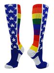 MadSportsStuff Rainbow Pride OTC Socks (Multi, Medium)