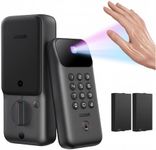 Lockin Veno Go Smart Deadbolt Lock with Dual Swappable Batteries for 14-Month Extended Power, Palm Vein Recognition, ANSI Grade 3, WiFi, Matter, 5 Unlock Methods, IP53 Waterproof