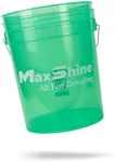 Maxshine 5 Gallon Detailing Bucket - Car Wash Bucket for Scratch-Free Washing, Garage Storage & Detailing Tools – Holds Soap, Foam Cannon, Microfiber Towels & More - Green