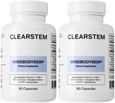 CLEARSTEM - MINDBODYSKIN Hormonal Acne Supplement (5-HTP) - Natural DIM Supplement - Skin Care Vitamins - Hormone Balance, Antioxidants - Gluten Free, Cruelty Free - 60 Servings, 180 Capsules