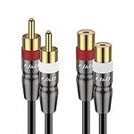 J&D 2 RCA Extension Cable Male to F
