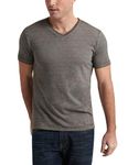 Lucky Brand Men's Venice Burnout V-Neck Tee Shirt, Jet Black, Large