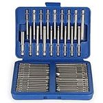 Rocaris 50 Pack Screwdriver Bit Set, 3 in Security Bit Set Extra Long Magnetic Driver Kit with Case, Hex, Star Bits, Philips, Square, Spanner Bits - S2